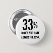 Lager de tariefknoop ronde button 5,7 cm (Voorkant /achterkant)