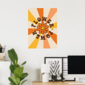 Lager-energiezuinige retro poster (Thuiskantoor)