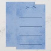 Lager gelaagd blauw briefpapier (Voorkant / Achterkant)