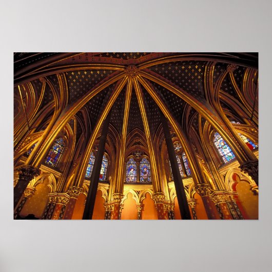 Lager kapel van La Sainte-Chapelle, Parijs; Poster (Voorkant)