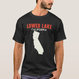 Lager Lake Californië USA State America Travel Cal T-shirt