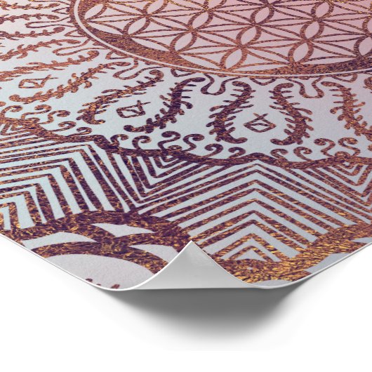 Lager leven in de gemandalige pastelglitter poster (Hoek)