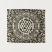 Lager leven in mandala op doek wandkleed (Voorkant (horizontaal))