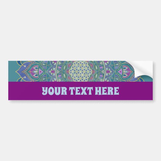 Lager leven - Mandala India Style 1 Bumpersticker (Voorkant)
