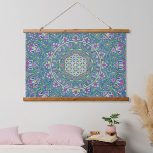 Lager leven - Mandala India Style 1 Hangend Wandkleed