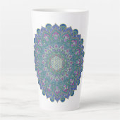 Lager leven - Mandala India Style 1 Latte Mok (Voorkant)