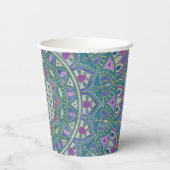 Lager leven - Mandala India Style 1 Papieren Bekers (Achterkant)