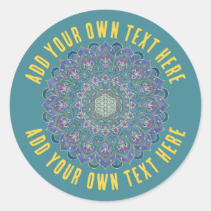 Lager leven - Mandala India Style 1 Ronde Sticker