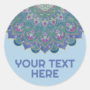 Lager leven - Mandala India Style 1 Ronde Sticker