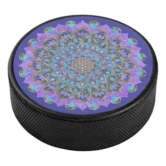 Lager leven - Mandala India Style 2 Hockey Puck (3/4)