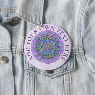 Lager leven - Mandala India Style 2 Ronde Button 4,0 Cm