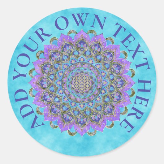Lager leven - Mandala India Style 2 Ronde Sticker (Voorkant)