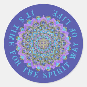 Lager leven - Mandala India Style 2 Ronde Sticker