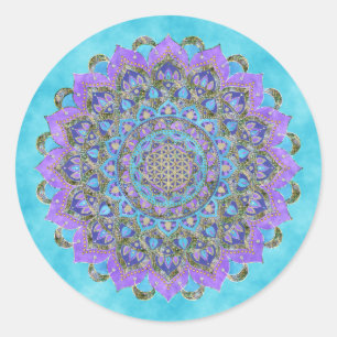 Lager leven - Mandala India Style 2 Ronde Sticker