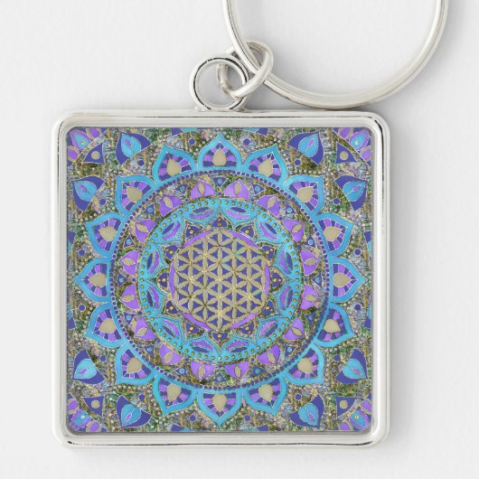 Lager leven - Mandala India Style 2 Sleutelhanger (Voorkant)