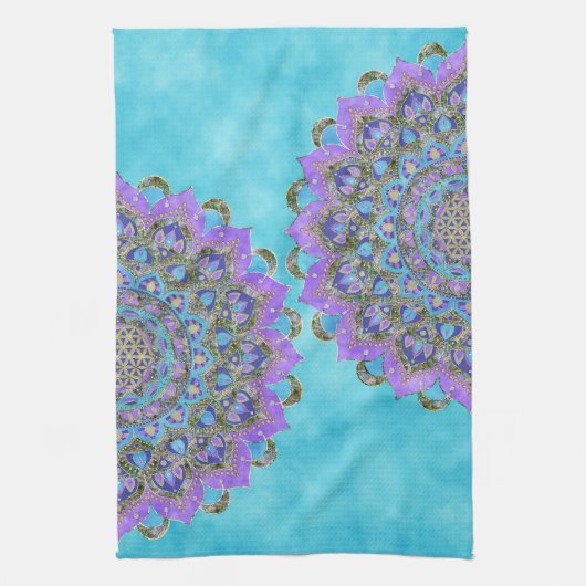 Lager leven - Mandala India Style 2 Theedoek (Verticaal)