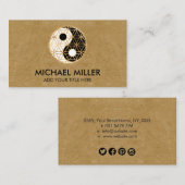 Lager leven - symbool Yin Yang Visitekaartje (Voorkant / Achterkant)