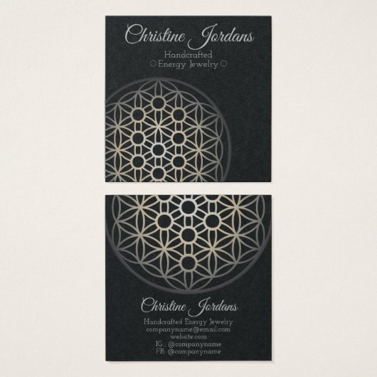 Lager levensonderhoud, schermkaart vierkante visitekaartjes (Voorkant /achterkant)