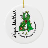 Lager lint 4 Hoop telt nierziekte Keramisch Ornament (Achterkant)