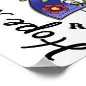 Lager lint 4 Hope telt rectale kanker Poster (Hoek)