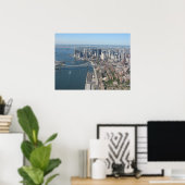 Lager Manhattan van de East River Poster (Thuiskantoor)