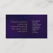 Lager - ornament van lotus - goud visitekaartje (Achterkant)