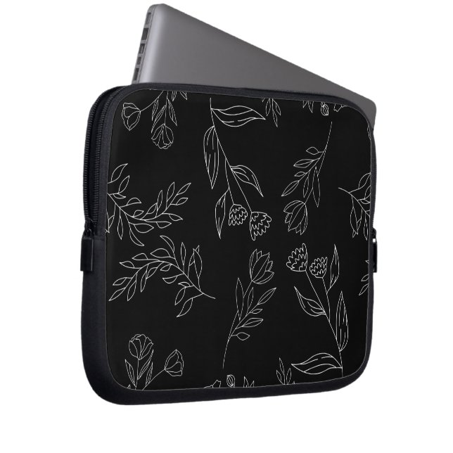 Lager silhouetpatroon laptop sleeve (Voorkant Rechts)