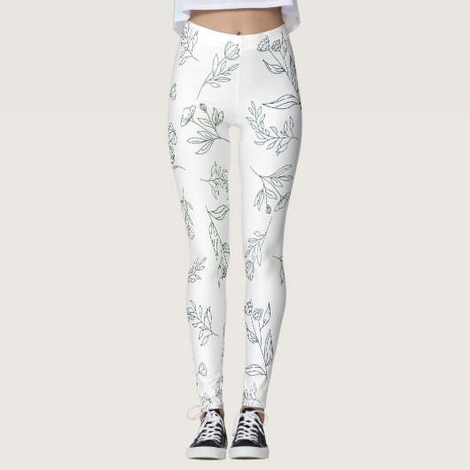 Lager silhouetpatroon leggings (Voorkant)