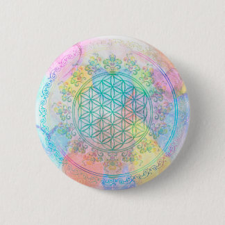 Lager van het leven / Blume des lebens - liefdesha Ronde Button 5,7 Cm