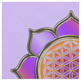 Lager van het leven / Blume des lebens - Lotus vio Stof