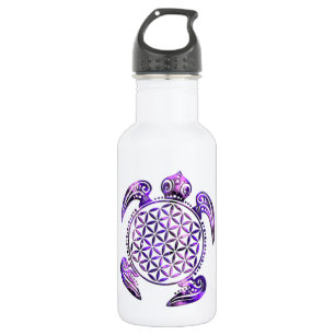 Lager van het leven / Blume des Lebens - paars van Waterfles