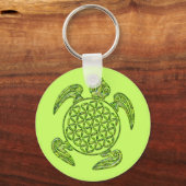 Lager van het leven / Blume des Lebens - schildpad Sleutelhanger (Voorkant)