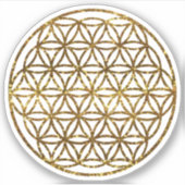 Lager van leven, bang geometrie, zen, ohm sticker (Voorkant)