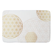Lager van levensgoud en wit badmat (Voorkant)