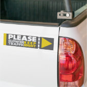 Lager verkeer houdt Bumpersticker goed (Op Truck)