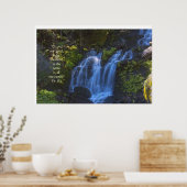 Lagere Herfsten maken HDR-afdruk waterval met scri Poster (Keuken)