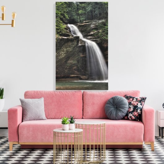 Lagere Herfsten, Oude Man, Hocking Hills, Ohio Canvas Afdruk (Insitu (Woonkamer))