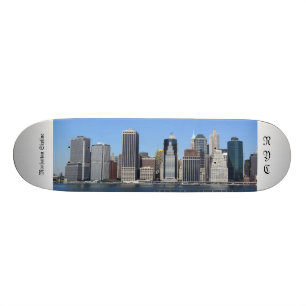 Lagere Manhattan-sylhouette, New York City Skateboard