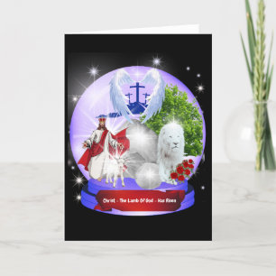 L'Agneau Jésus-Christ De Dieu A Augmenté La Carte 