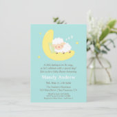 L'agneau sur la lune Invitations du Baby shower (Debout devant)