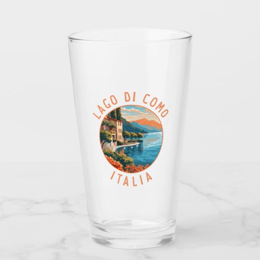 Lago di Como Italia Travel Art Glas (Voorkant)