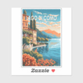 Lago di Como Italia Travel Art  Sticker (Vel)