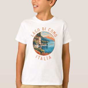 Lago di Como Italia Travel Art T-shirt