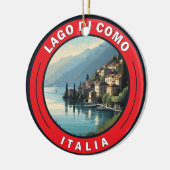 Lago di Como Italy Badge Keramisch Ornament (Links)