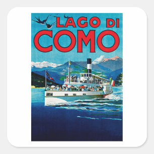 Lago di Como Vierkante Sticker