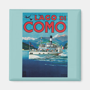 Lago di Como Vintage Travel Poster Magneet