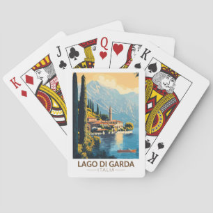 Lago di Garda Italia Travel Art Vintage Pokerkaarten