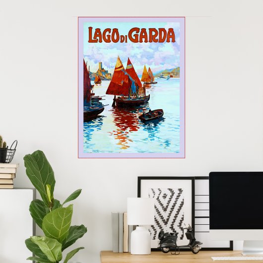 Lago di Garda ~ Italiaans reizen Poster (Thuiskantoor)