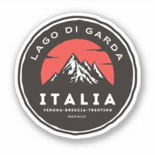 lago di garda - lake garda pas italiaanse alpen mo sticker