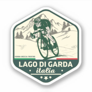 lago di garda - lake garda pas italische alpen mot sticker